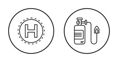 helikopterplatform en zuurstof icoon vector