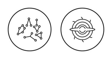 sterrenbeeld en blackhole icoon vector