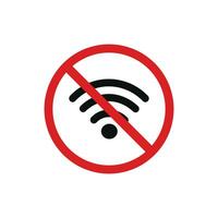 Nee Wifi signaal icoon teken symbool geïsoleerd Aan wit achtergrond vector