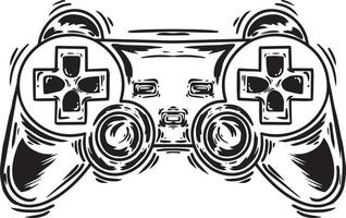 illustratie vector handgetekende controller gamepad joystick