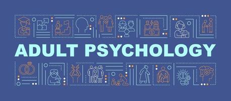 volwassen psychologie kwestie woord concepten banner vector