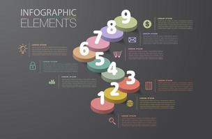 opvoeren van succesvol bedrijfsconcept. beweegt infographic vector