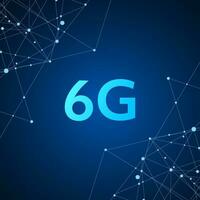 concept van technologie 6g mobiel netwerk, nieuwe generatie telecommunicatie, snel mobiel internet, vector