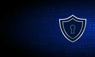 cyber veiligheid technologie concept , schild met sleutelgat icoon , persoonlijk gegevens vector