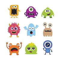 schattige monstercollectie vector