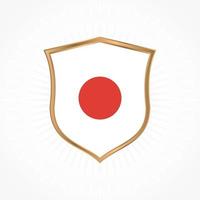 japan vlag vector met schild frame