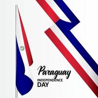 paraguay onafhankelijkheidsdag groet ontwerp vieren vector