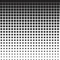 abstract naadloos groot naar klein zwart plein halftone patroon. vector