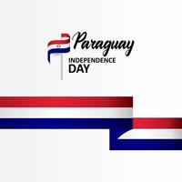 paraguay onafhankelijkheidsdag groet ontwerp vieren vector