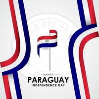 paraguay onafhankelijkheidsdag groet ontwerp vieren vector
