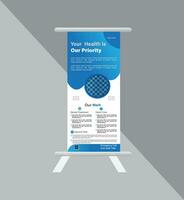 bedrijf rollen omhoog banier verticaal sjabloon ontwerp, voor brochure, bedrijf, folder, infographics. modern x-banner en vlag-banner reclame. vector illustratie