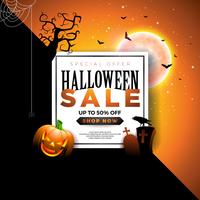 Halloween verkoop banner afbeelding vector