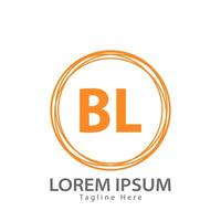 brief bl logo. b ik. bl logo ontwerp vector illustratie voor creatief bedrijf, bedrijf, industrie. pro vector