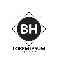 brief bh logo. b h. bh logo ontwerp vector illustratie voor creatief bedrijf, bedrijf, industrie. pro vector