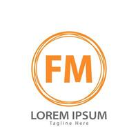 brief fm logo. f m. fm logo ontwerp vector illustratie voor creatief bedrijf, bedrijf, industrie. pro vector