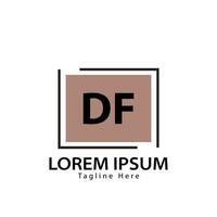 brief df logo. d f. df logo ontwerp vector illustratie voor creatief bedrijf, bedrijf, industrie. pro vector