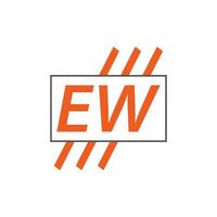 brief ew logo. e w. ew logo ontwerp vector illustratie voor creatief bedrijf, bedrijf, industrie. pro vector