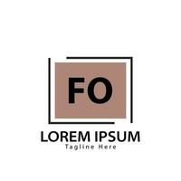 brief voor logo. f O. voor logo ontwerp vector illustratie voor creatief bedrijf, bedrijf, industrie. pro vector
