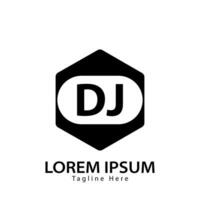 brief dj logo. d j. dj logo ontwerp vector illustratie voor creatief bedrijf, bedrijf, industrie. pro vector