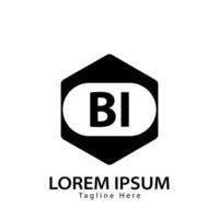 brief bi logo. b i. bi logo ontwerp vector illustratie voor creatief bedrijf, bedrijf, industrie. pro vector