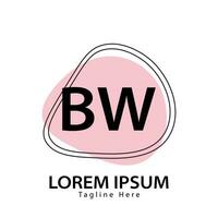 brief bw logo. b w. bw logo ontwerp vector illustratie voor creatief bedrijf, bedrijf, industrie