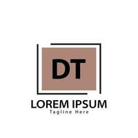 brief dt logo. d t. dt logo ontwerp vector illustratie voor creatief bedrijf, bedrijf, industrie. pro vector