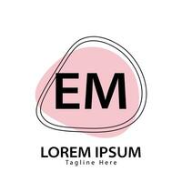 brief em logo. e m. em logo ontwerp vector illustratie voor creatief bedrijf, bedrijf, industrie. pro vector