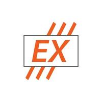 brief ex logo. e x. ex logo ontwerp vector illustratie voor creatief bedrijf, bedrijf, industrie. pro vector
