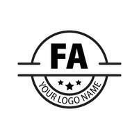 brief fa logo. f a. fa logo ontwerp vector illustratie voor creatief bedrijf, bedrijf, industrie. pro vector
