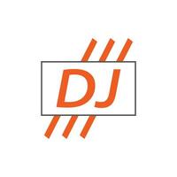 brief dj logo. d j. dj logo ontwerp vector illustratie voor creatief bedrijf, bedrijf, industrie. pro vector