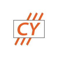 brief cy logo. c j. cy logo ontwerp vector illustratie voor creatief bedrijf, bedrijf, industrie. pro vector