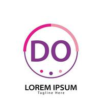 brief Doen logo. d O. Doen logo ontwerp vector illustratie voor creatief bedrijf, bedrijf, industrie. pro vector