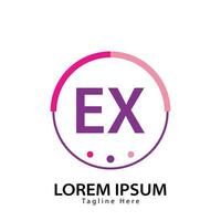 brief ex logo. e x. ex logo ontwerp vector illustratie voor creatief bedrijf, bedrijf, industrie. pro vector