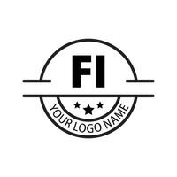 brief fi logo. f i. fi logo ontwerp vector illustratie voor creatief bedrijf, bedrijf, industrie. pro vector