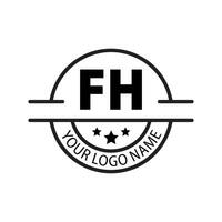 brief fh logo. f h. fh logo ontwerp vector illustratie voor creatief bedrijf, bedrijf, industrie. pro vector