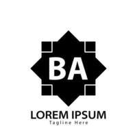 brief ba logo. b a. ba logo ontwerp vector illustratie voor creatief bedrijf, bedrijf, industrie. pro vector