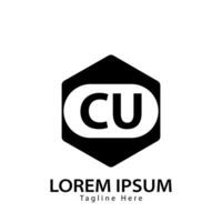 brief cu logo. c u. cu logo ontwerp vector illustratie voor creatief bedrijf, bedrijf, industrie. pro vector