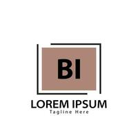 brief bi logo. b i. bi logo ontwerp vector illustratie voor creatief bedrijf, bedrijf, industrie. pro vector