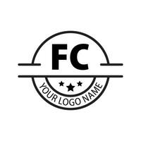 brief fc logo. f c. fc logo ontwerp vector illustratie voor creatief bedrijf, bedrijf, industrie. pro vector