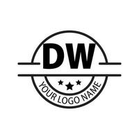 brief dw logo. d w. dw logo ontwerp vector illustratie voor creatief bedrijf, bedrijf, industrie. pro vector