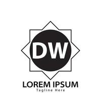 brief dw logo. d w. dw logo ontwerp vector illustratie voor creatief bedrijf, bedrijf, industrie. pro vector