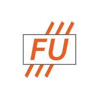 brief fu logo. f u. fu logo ontwerp vector illustratie voor creatief bedrijf, bedrijf, industrie. pro vector