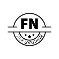 brief fn logo. f n. fn logo ontwerp vector illustratie voor creatief bedrijf, bedrijf, industrie. pro vector