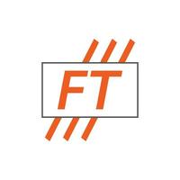 brief ft logo. f t. ft logo ontwerp vector illustratie voor creatief bedrijf, bedrijf, industrie. pro vector