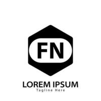 brief fn logo. f n. fn logo ontwerp vector illustratie voor creatief bedrijf, bedrijf, industrie. pro vector