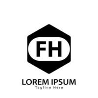 brief fh logo. f h. fh logo ontwerp vector illustratie voor creatief bedrijf, bedrijf, industrie. pro vector