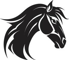 paarden pracht zwart vector portret van majestueus genade ruiters metgezel monochroom vector eerbetoon naar de paard