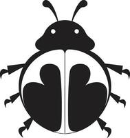 majestueus schoonheid strak lieveheersbeestje insigne bevallig profiel lieveheersbeestje logo in schaduwen vector