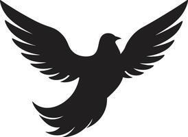 stijgend zwart duif vector logo een teken van hoop en inspiratie modern zwart duif vector logo een elegant en hedendaags keuze