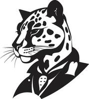 nachtelijk dapperheid zwart ocelot symbool elegant jager ocelot logo in vector